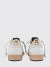 ball star distressed calfskin leather sneakers