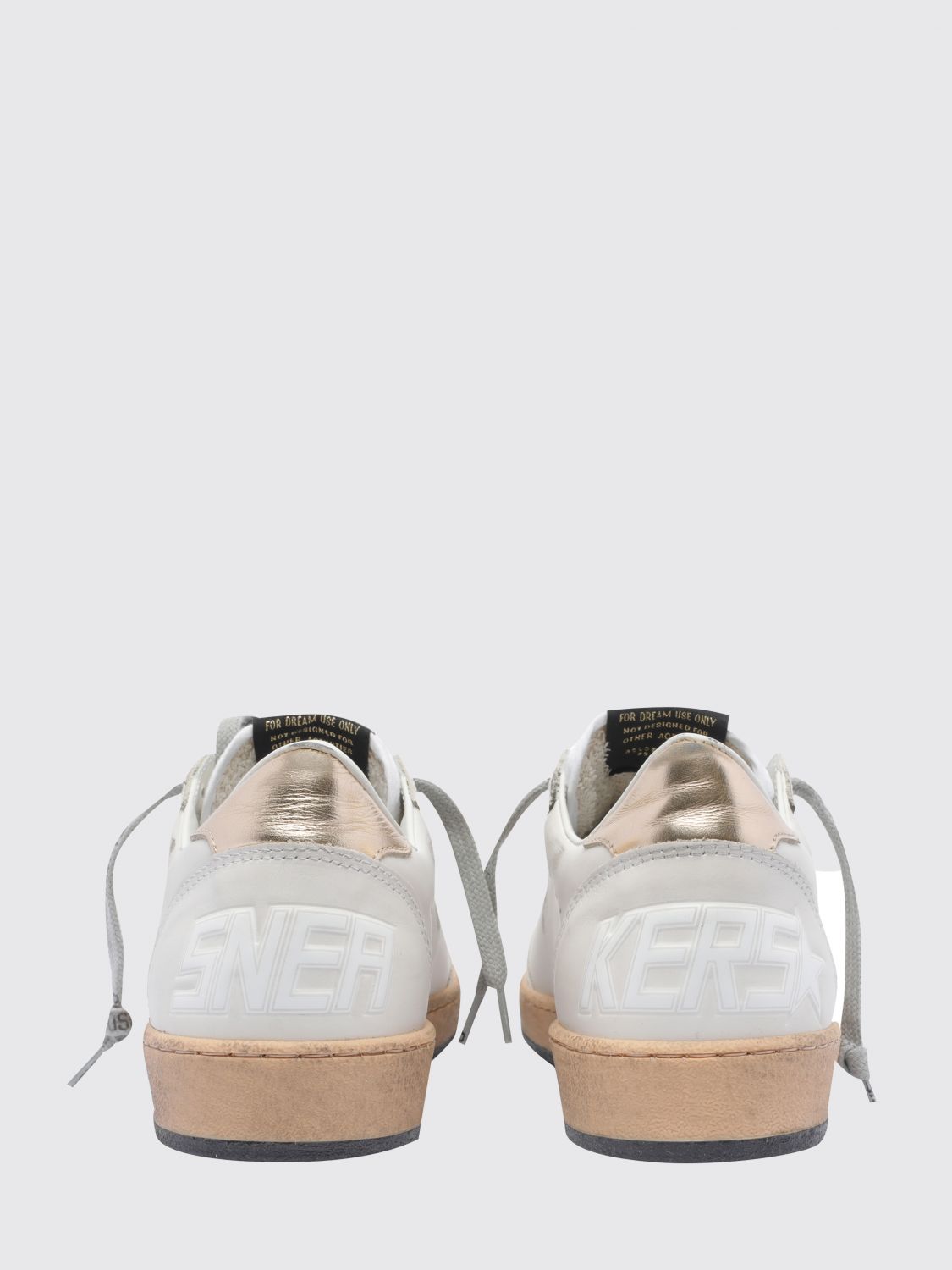 ball star distressed calfskin leather sneakers