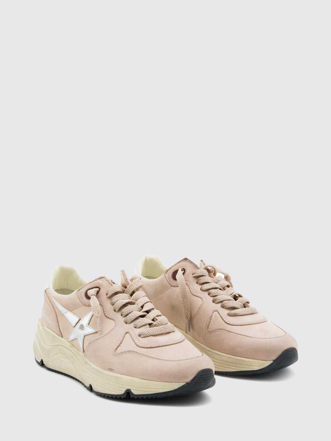 GOLDEN GOOSE 36 running sole leather sneakers with distressed chunky sole