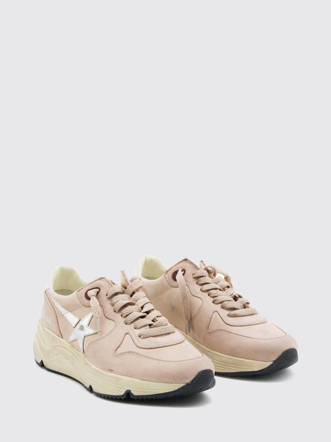 running sole leather sneakers with distressed chunky sole