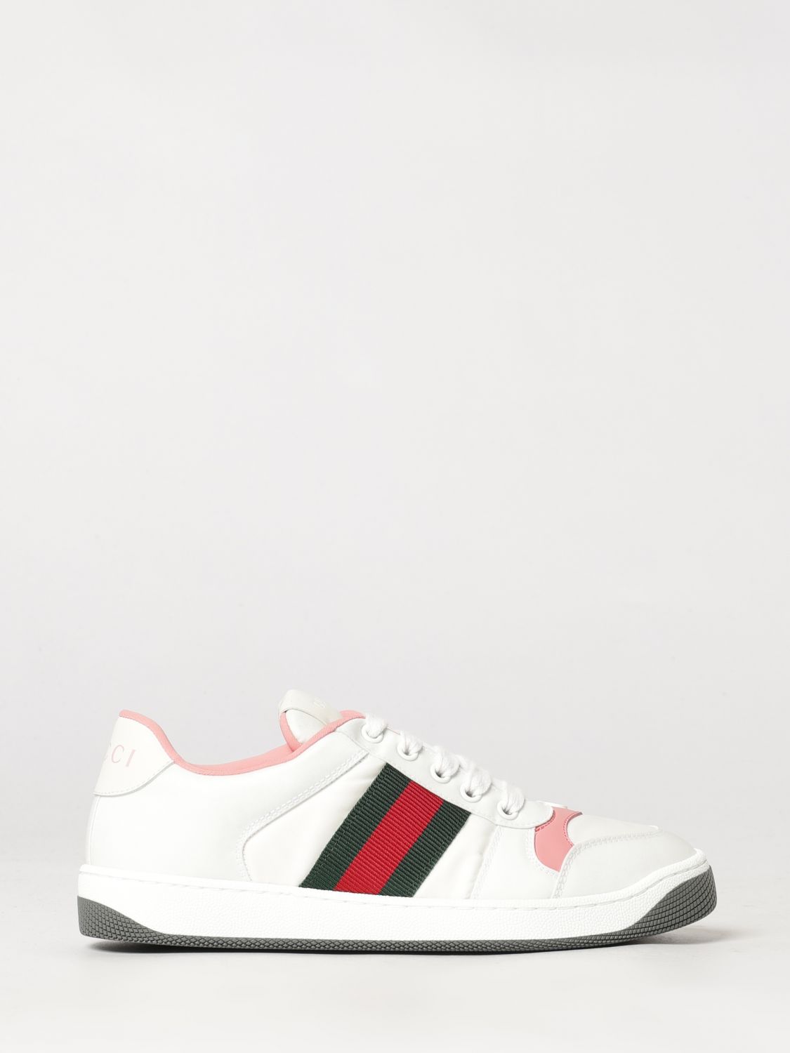 screener sneakers in fabric and leather with web stripe detail