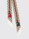 rectangular silk bandeau scarf with graphic gg monogram print