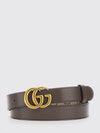reversible gg marmont belt in supreme canvas and leather with double g buckle