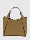 logo canvas handbag with removable pouch