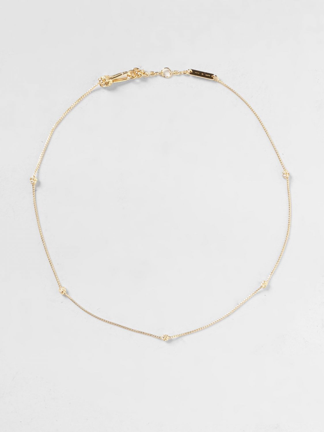 knot 18k gold-plated silver choker necklace