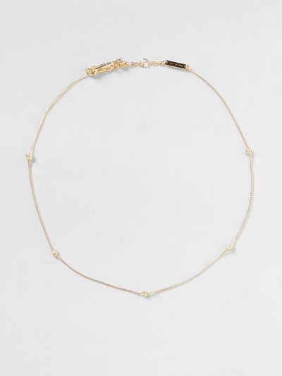 knot 18k gold-plated silver choker necklace