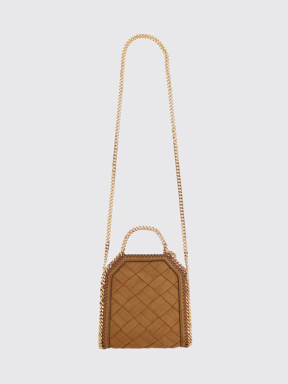 falabella mini faux leather chain-trim bag