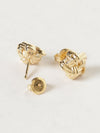 knot 18k gold-plated silver stud earrings