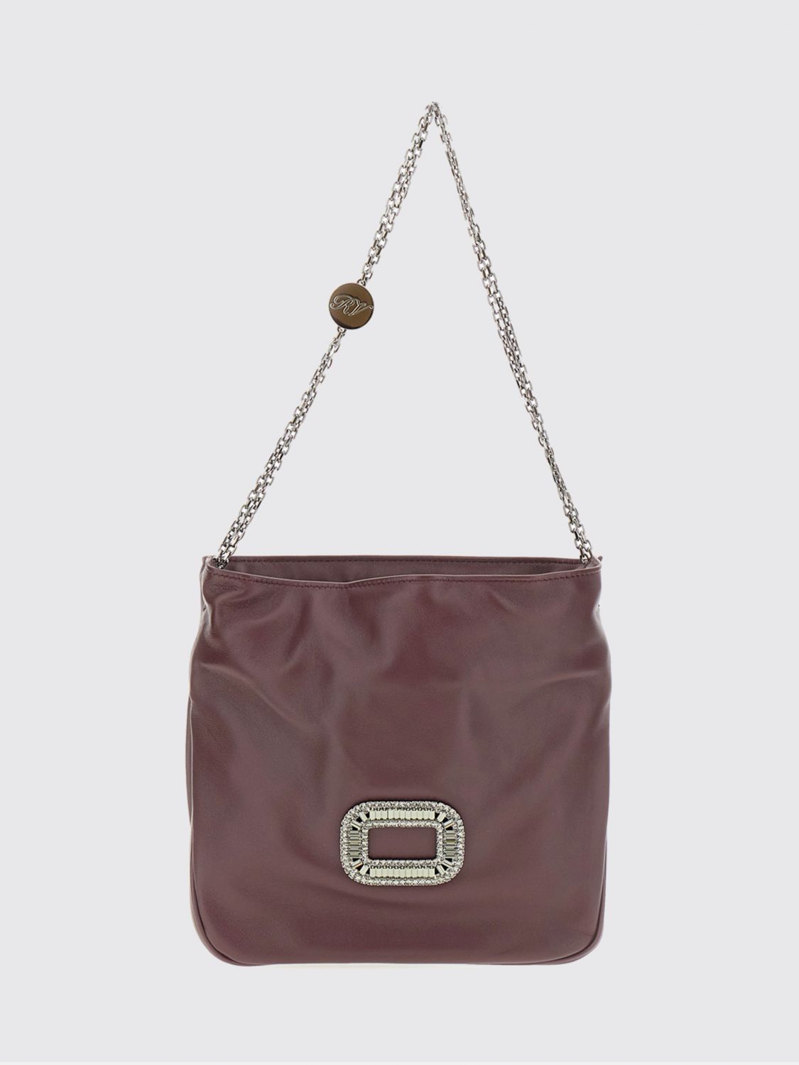 pilgrim jewel buckle mini nappa leather bucket bag
