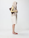 le click east west smooth leather shoulder bag with tassels