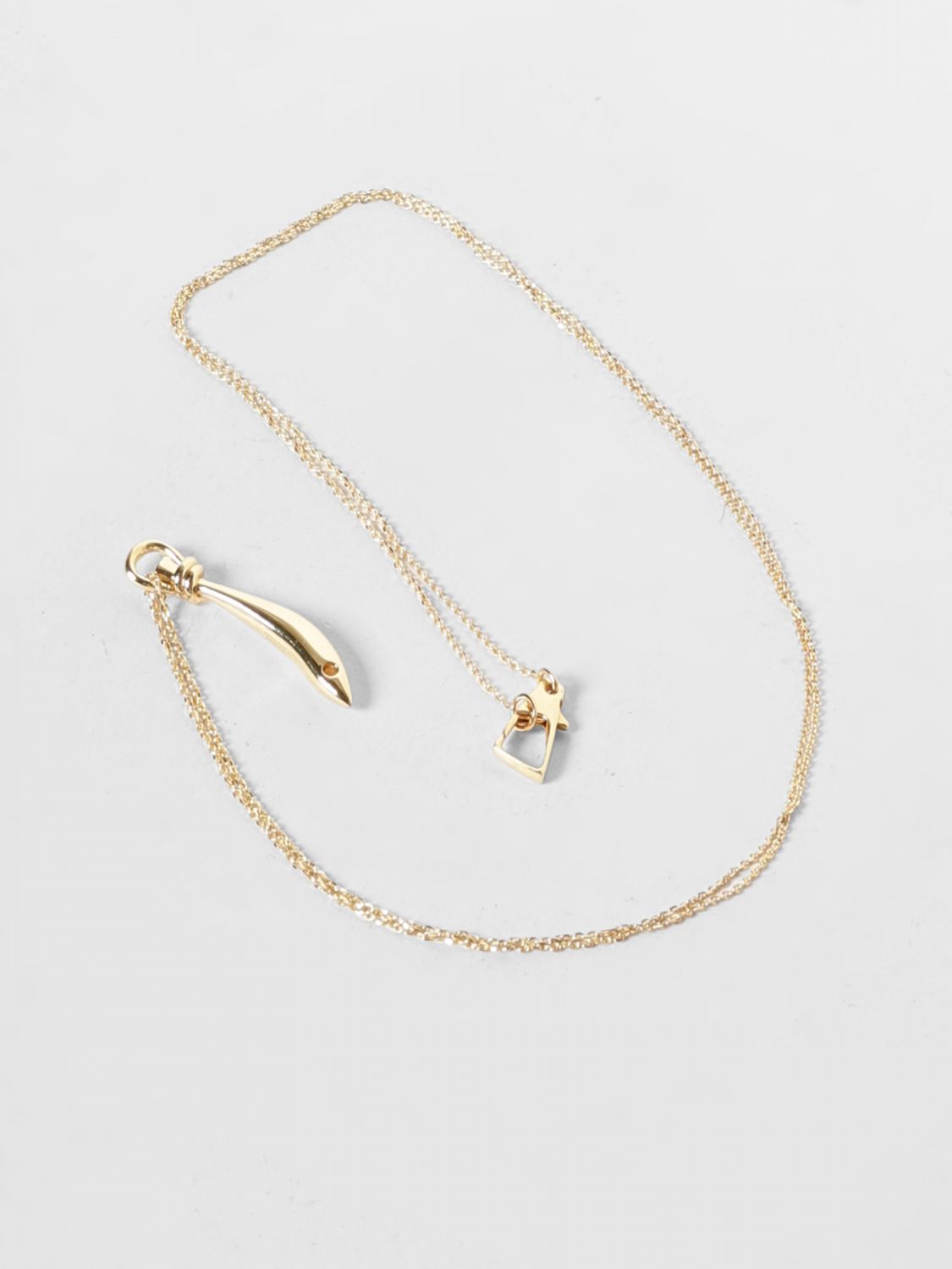 sardine gold-plated silver necklace with pendant