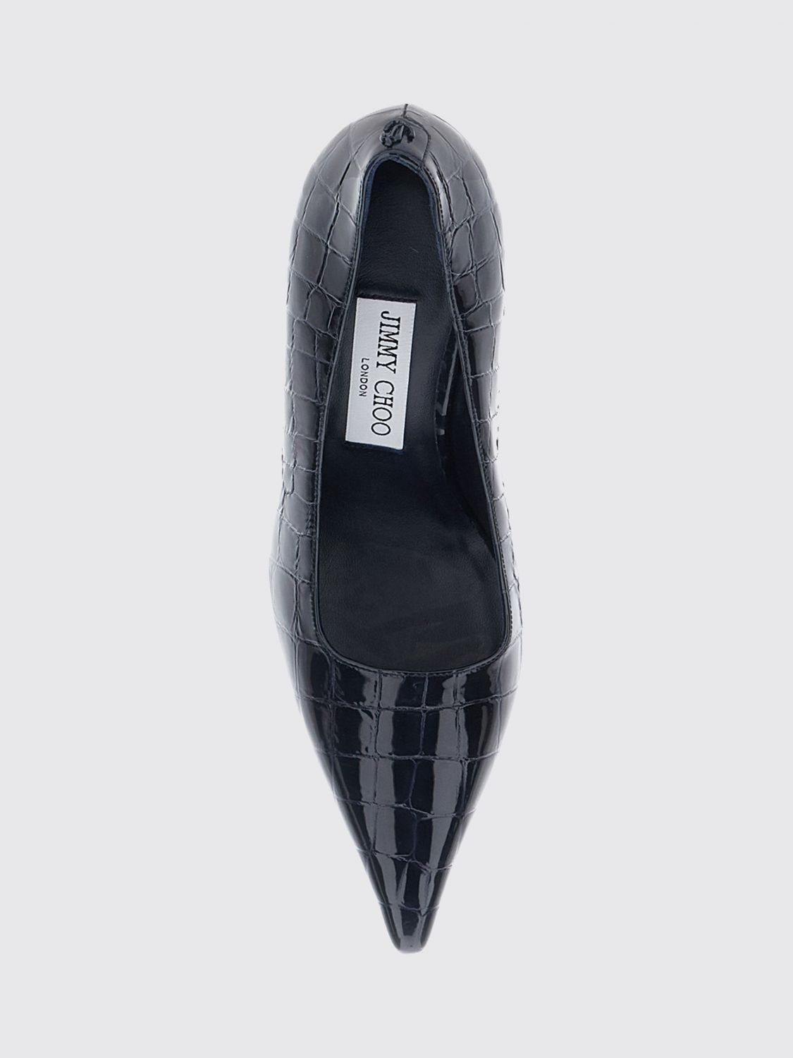 ixia 80 crocodile-effect patent leather court shoes