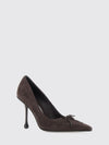 scarlett 95 suede court shoes with bow appliqué