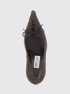scarlett 95 suede court shoes with bow appliqué
