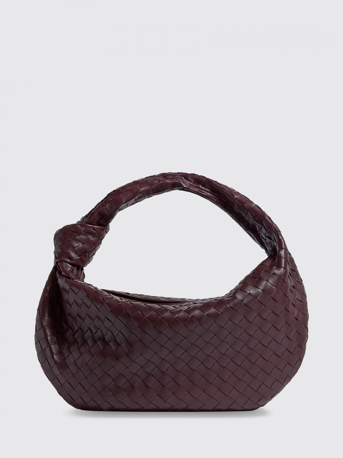 jodie shoulder bag in intrecciato lambskin leather with knot