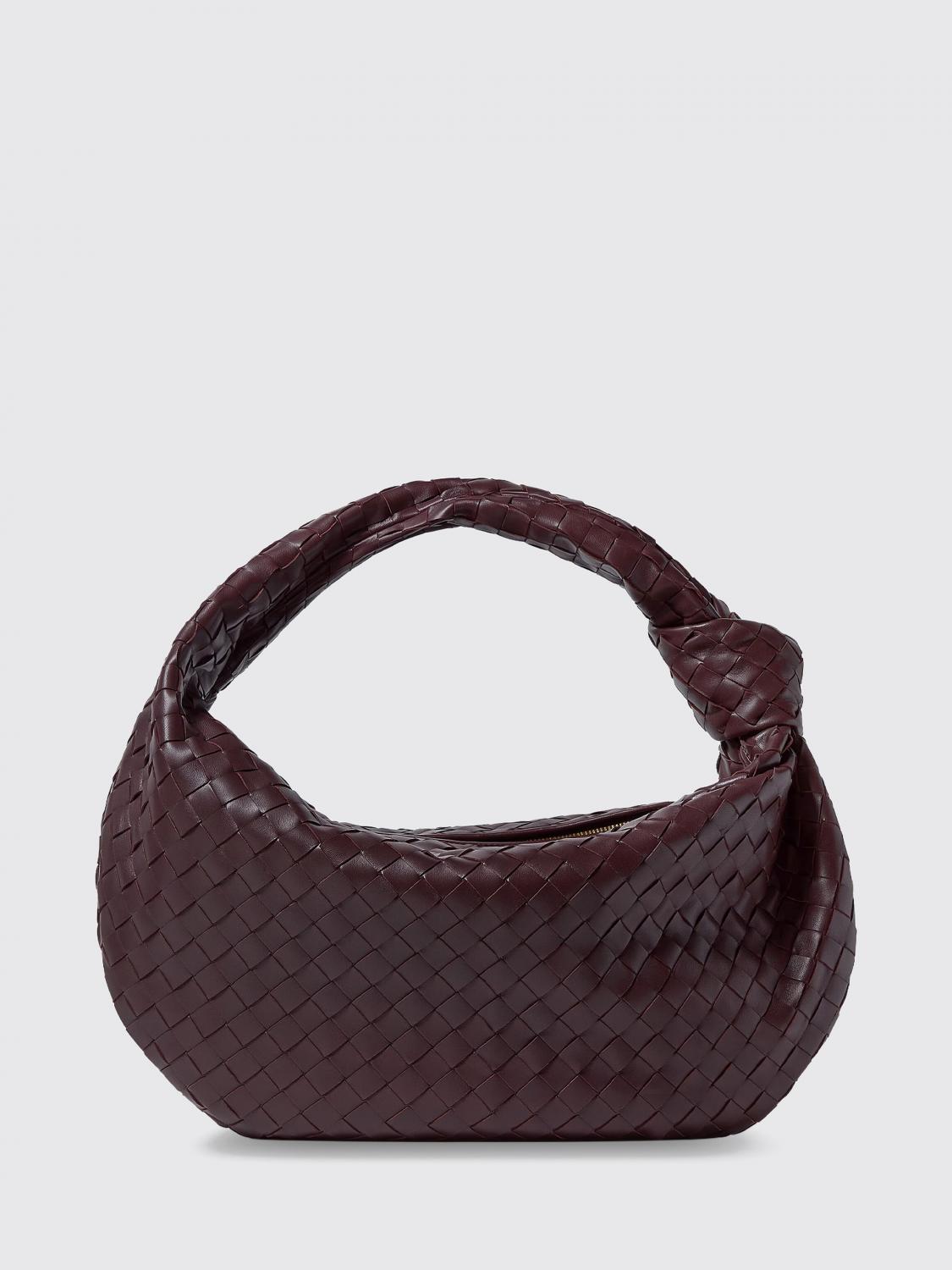 jodie shoulder bag in intrecciato lambskin leather with knot
