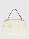 hug calfskin leather shoulder bag with braided handle