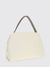 hug calfskin leather shoulder bag with braided handle