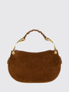 wishbone suede and leather mini shoulder bag