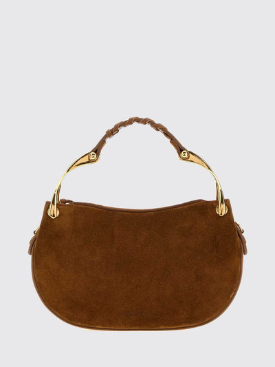 wishbone suede and leather mini shoulder bag