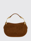 wishbone suede and leather mini shoulder bag