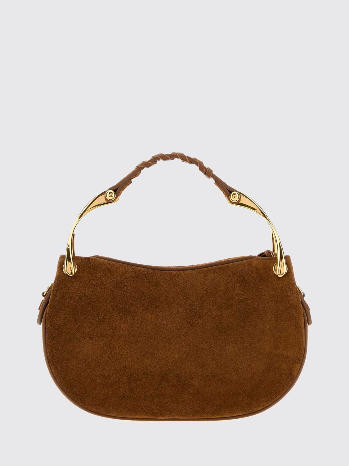 wishbone suede and leather mini shoulder bag
