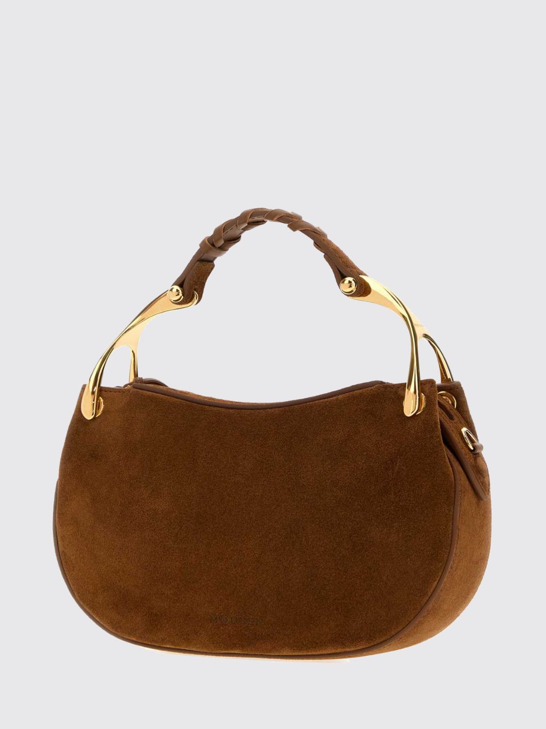 wishbone suede and leather mini shoulder bag
