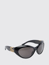 cat-eye acetate sunglasses with rounded shape and gg logo