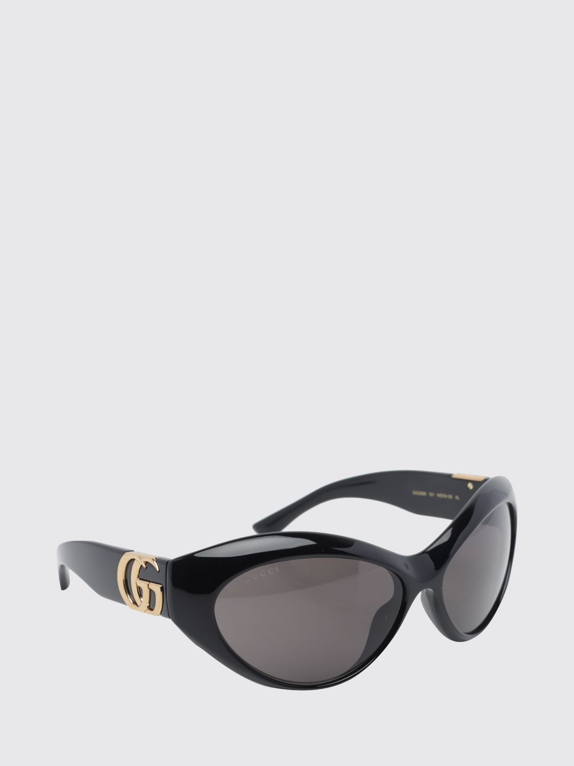 cat-eye acetate sunglasses with rounded shape and gg logo
