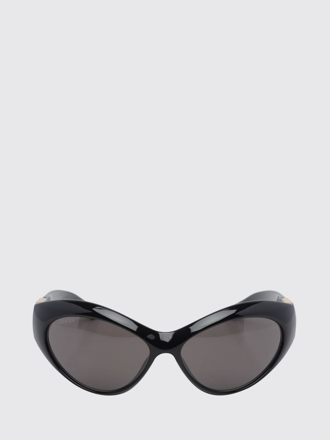 cat-eye acetate sunglasses with rounded shape and gg logo
