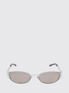 gold-tone metal cat-eye sunglasses with oval shape and gg logo