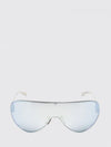 aviator-style shield sunglasses in metal with engraved logo