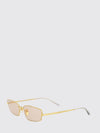 engraved-logo rectangular metal sunglasses