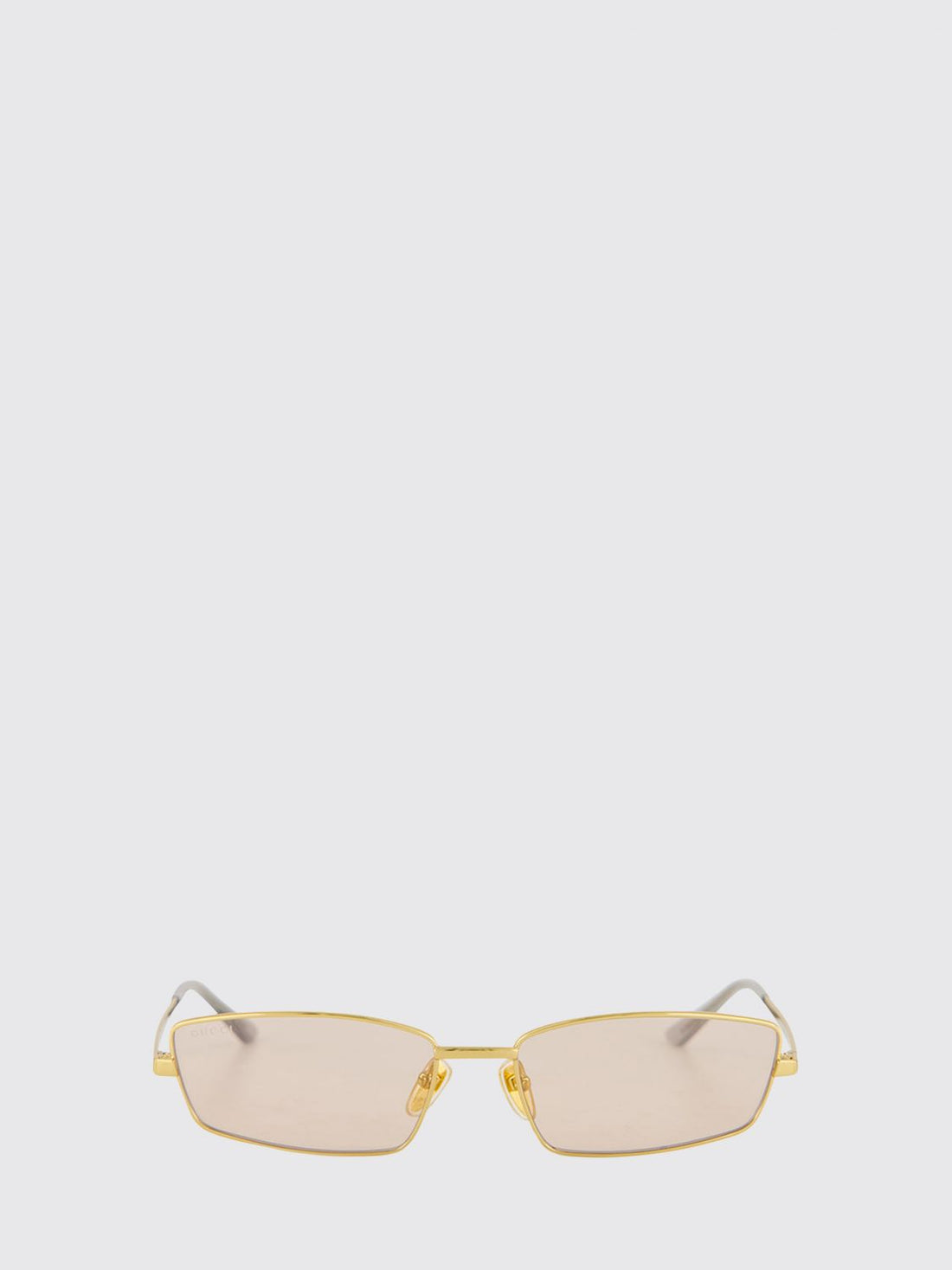 GUCCI OS engraved-logo rectangular metal sunglasses