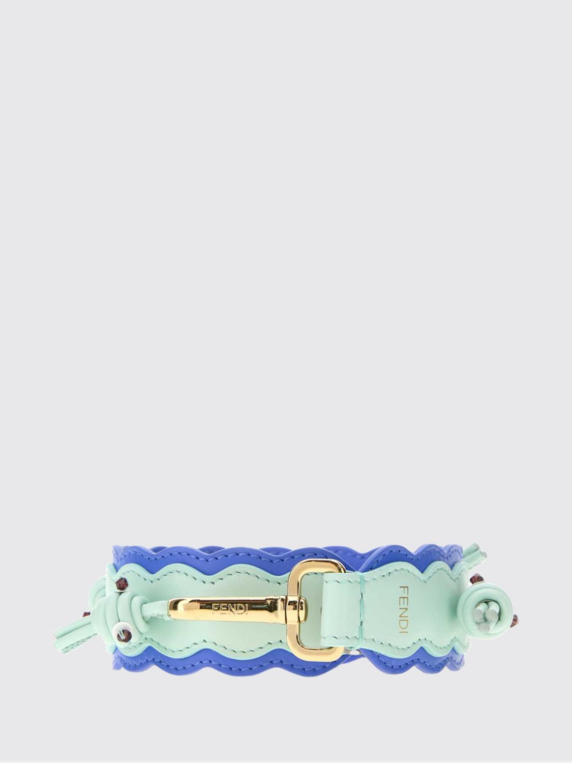 knotted calfskin shoulder strap with lobster clasp hooks