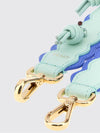 knotted calfskin shoulder strap with lobster clasp hooks