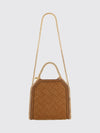 falabella woven faux-suede handbag