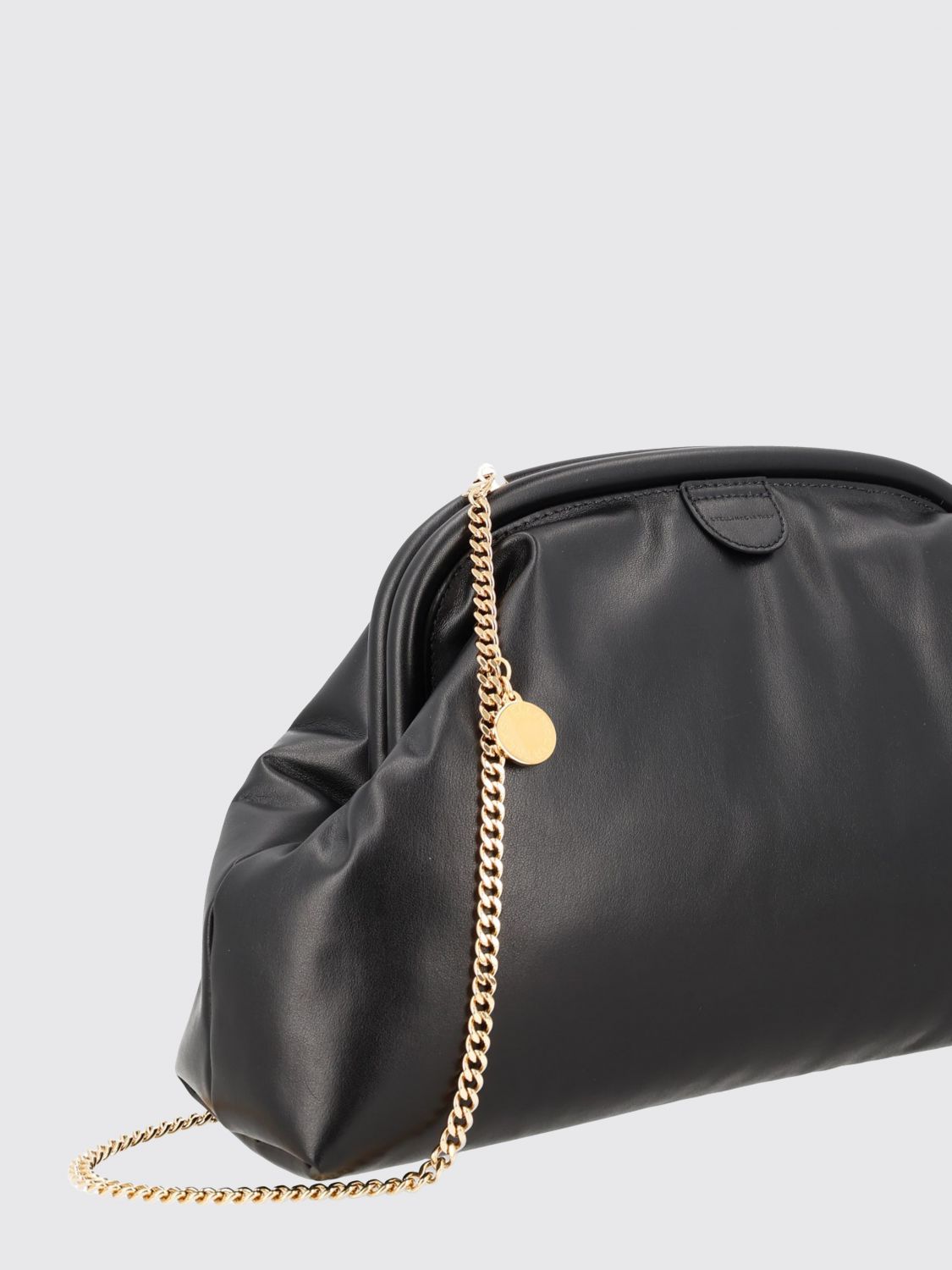 flared falabella clutch with removable chain strap