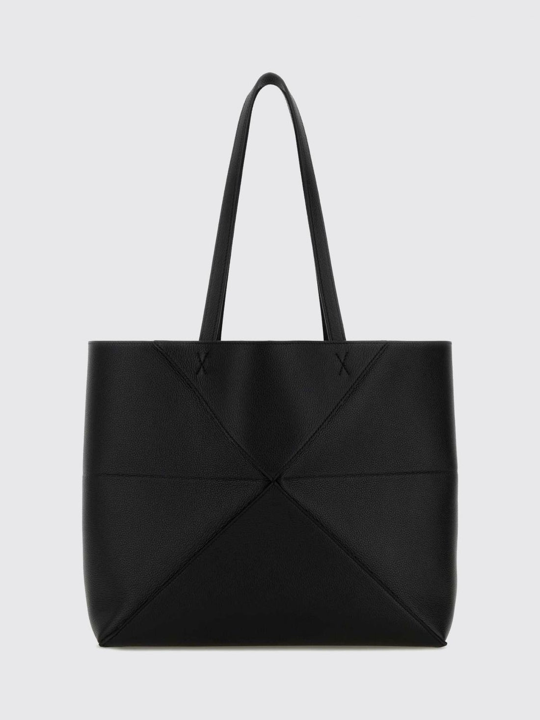 LOEWE OS puzzle fold medium calfskin leather tote bag with double handle