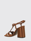kesia high square-heeled satin sandals with ankle strap