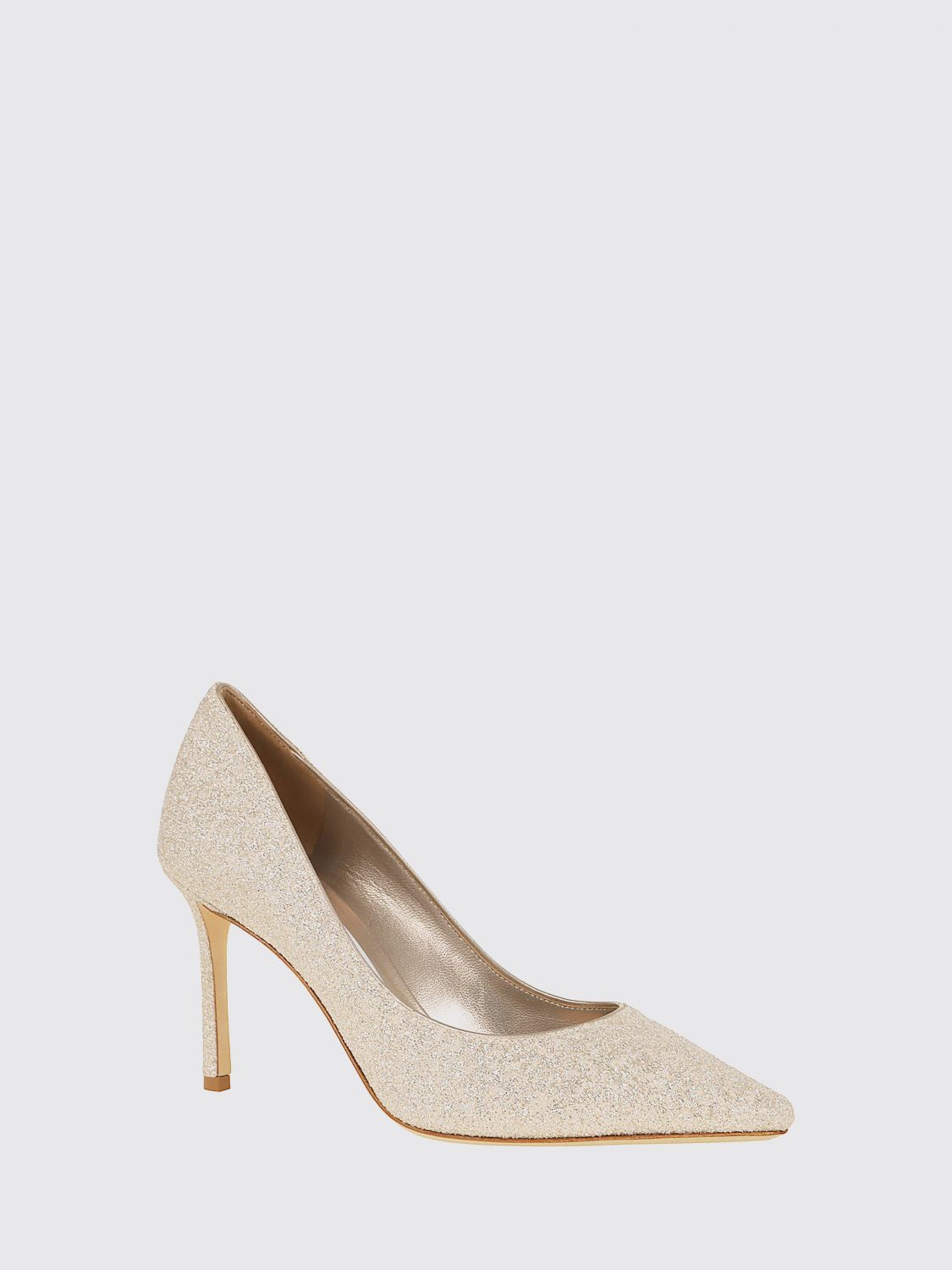 glitter leather pumps with high stiletto heel