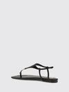 cassandre ysl logo calf leather thong sandals