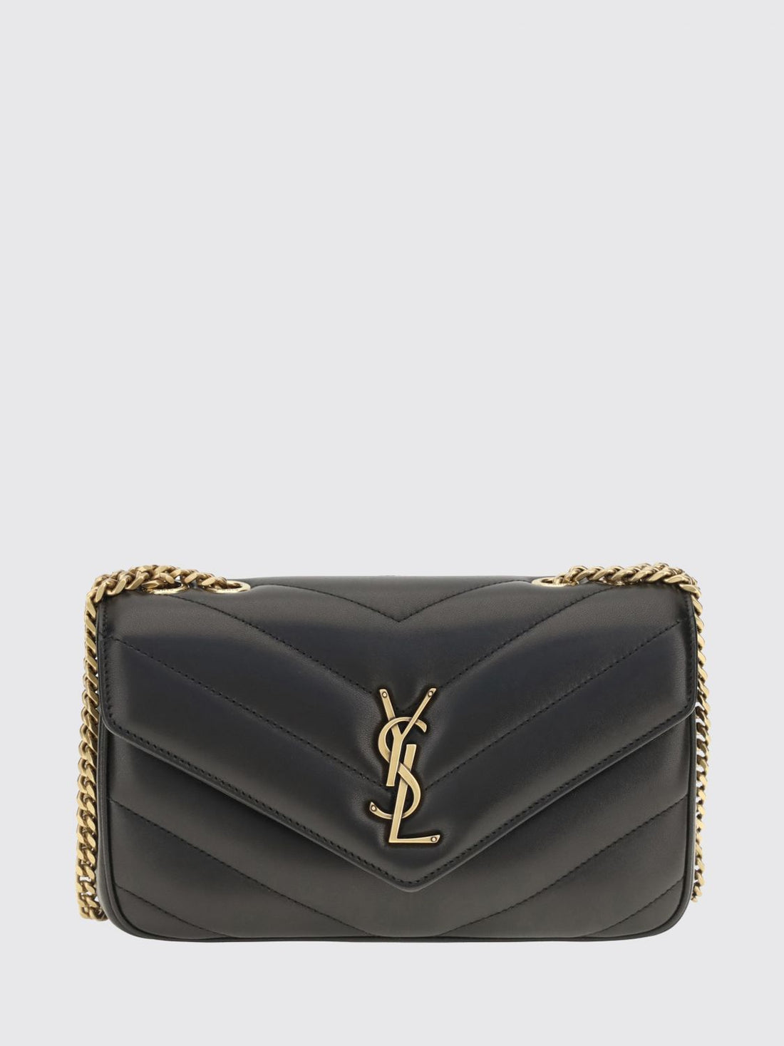SAINT LAURENT OS loulou matelassé leather shoulder bag with chevron quilting