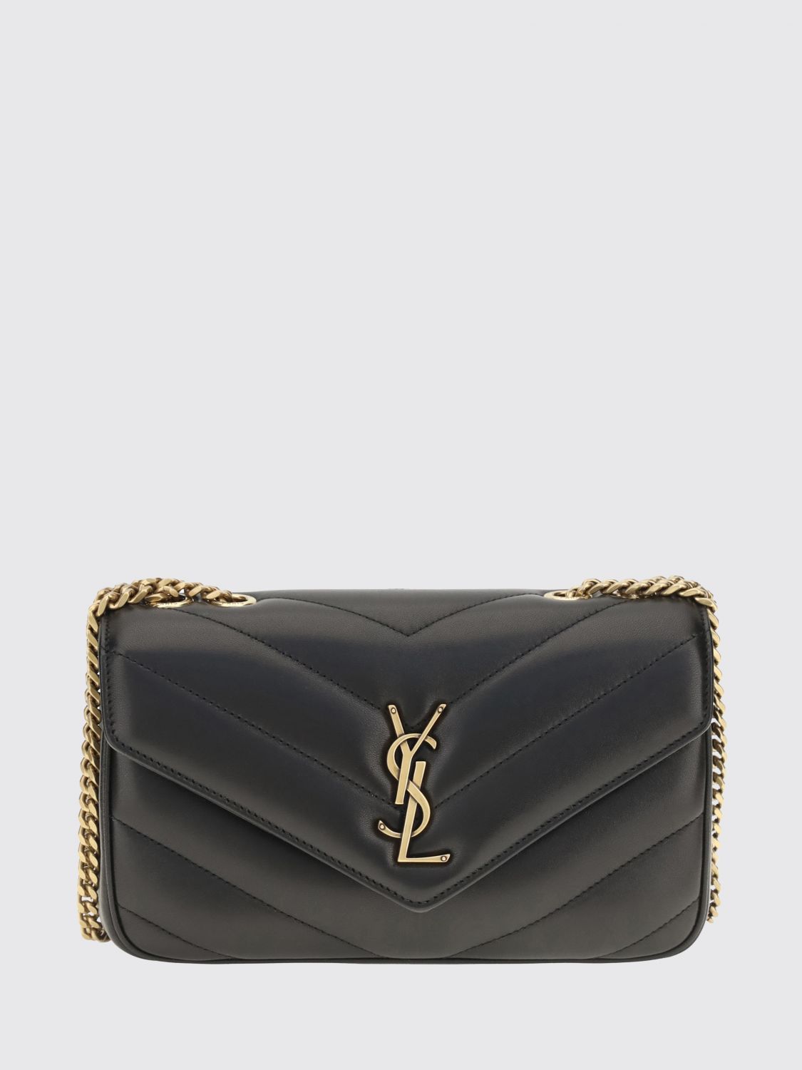 loulou matelassé leather shoulder bag with chevron quilting