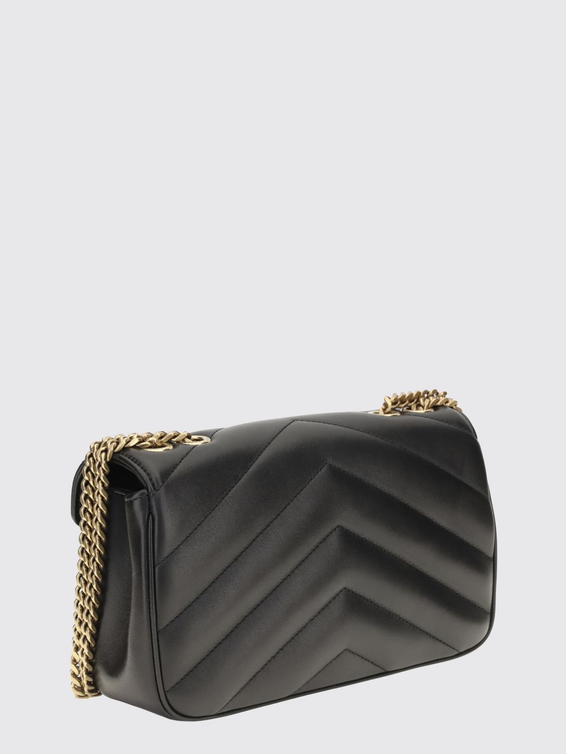 loulou matelassé leather shoulder bag with chevron quilting