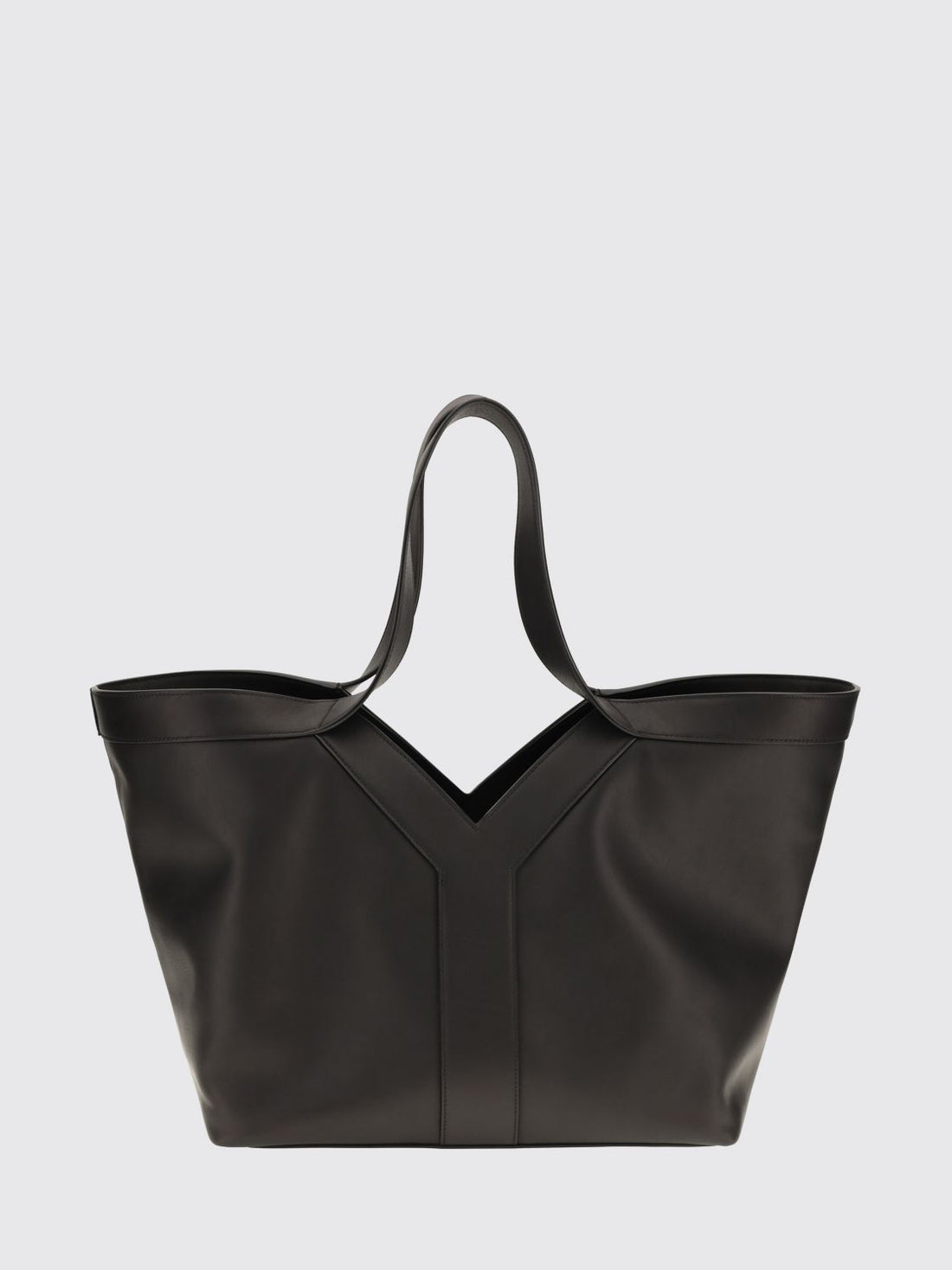 SAINT LAURENT OS smooth calfskin leather tote bag with double handle