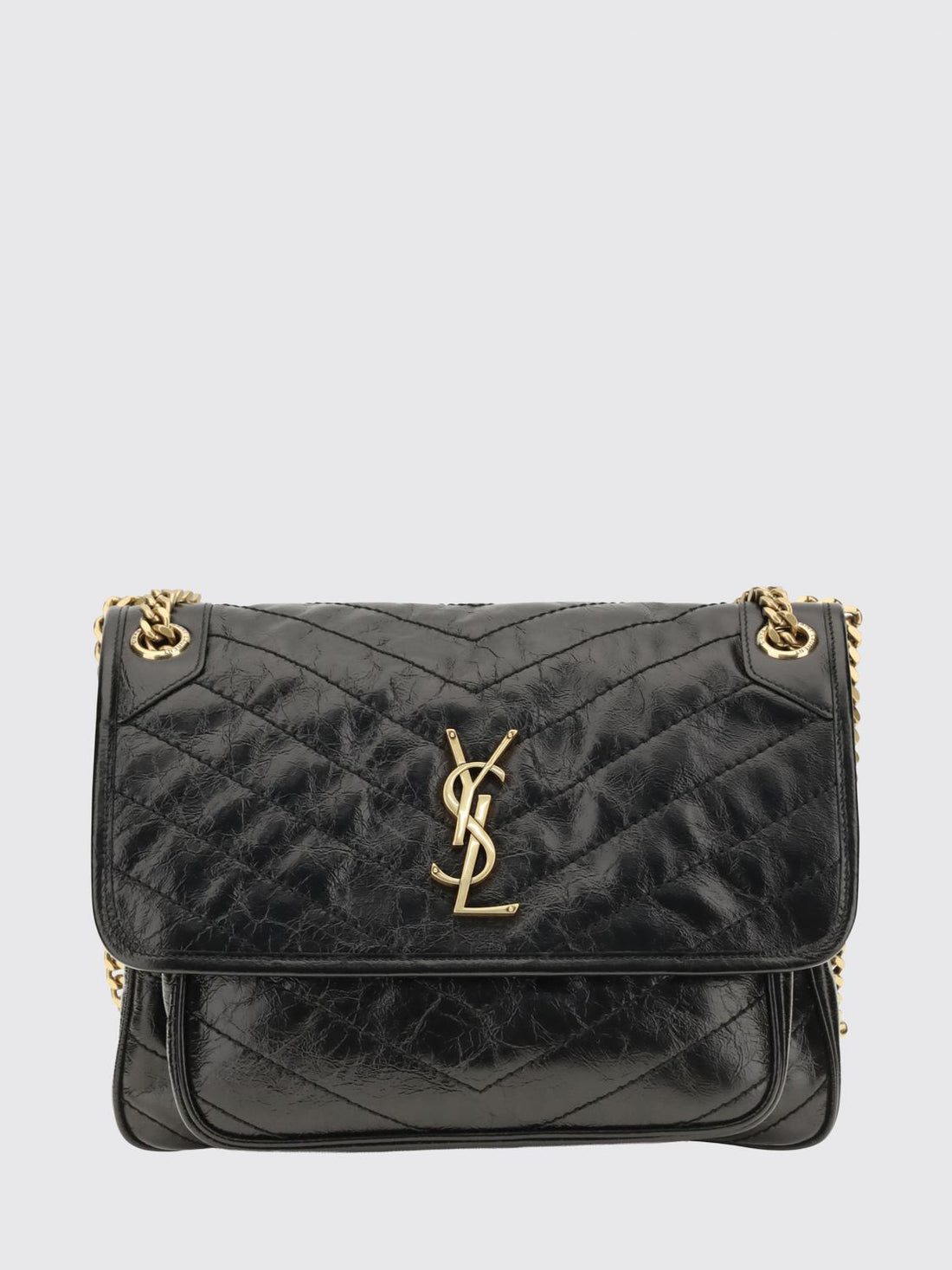 SAINT LAURENT OS niki shoulder bag in quilted calfskin with ysl monogram