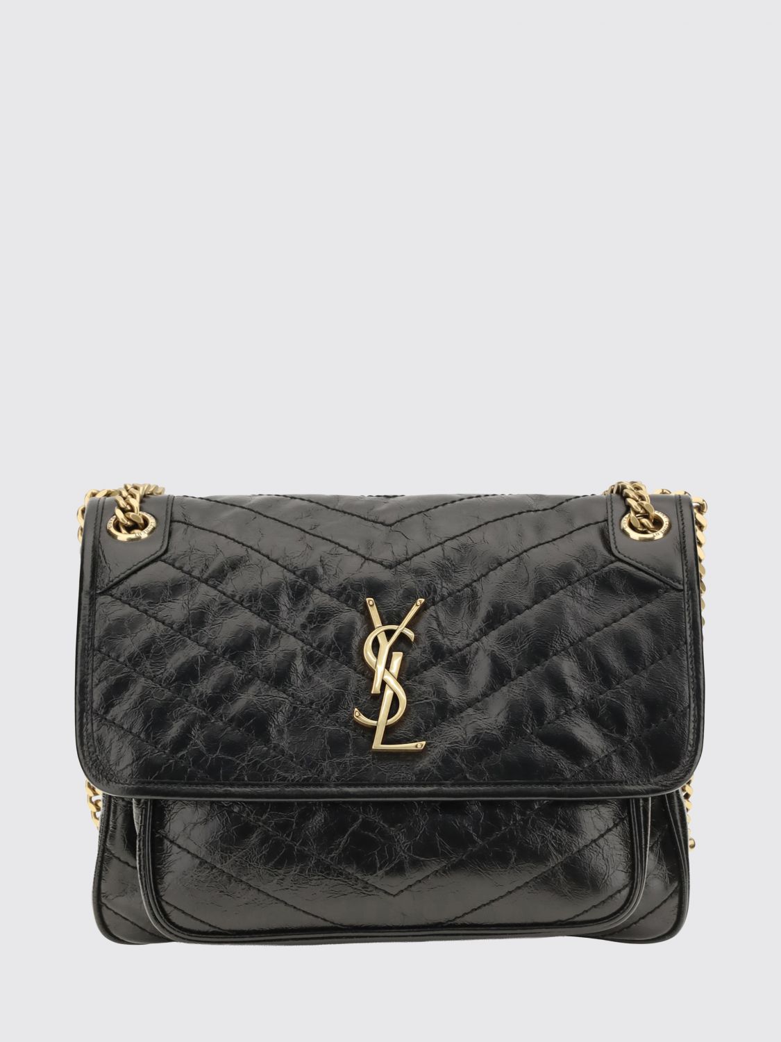 niki shoulder bag in quilted calfskin with ysl monogram