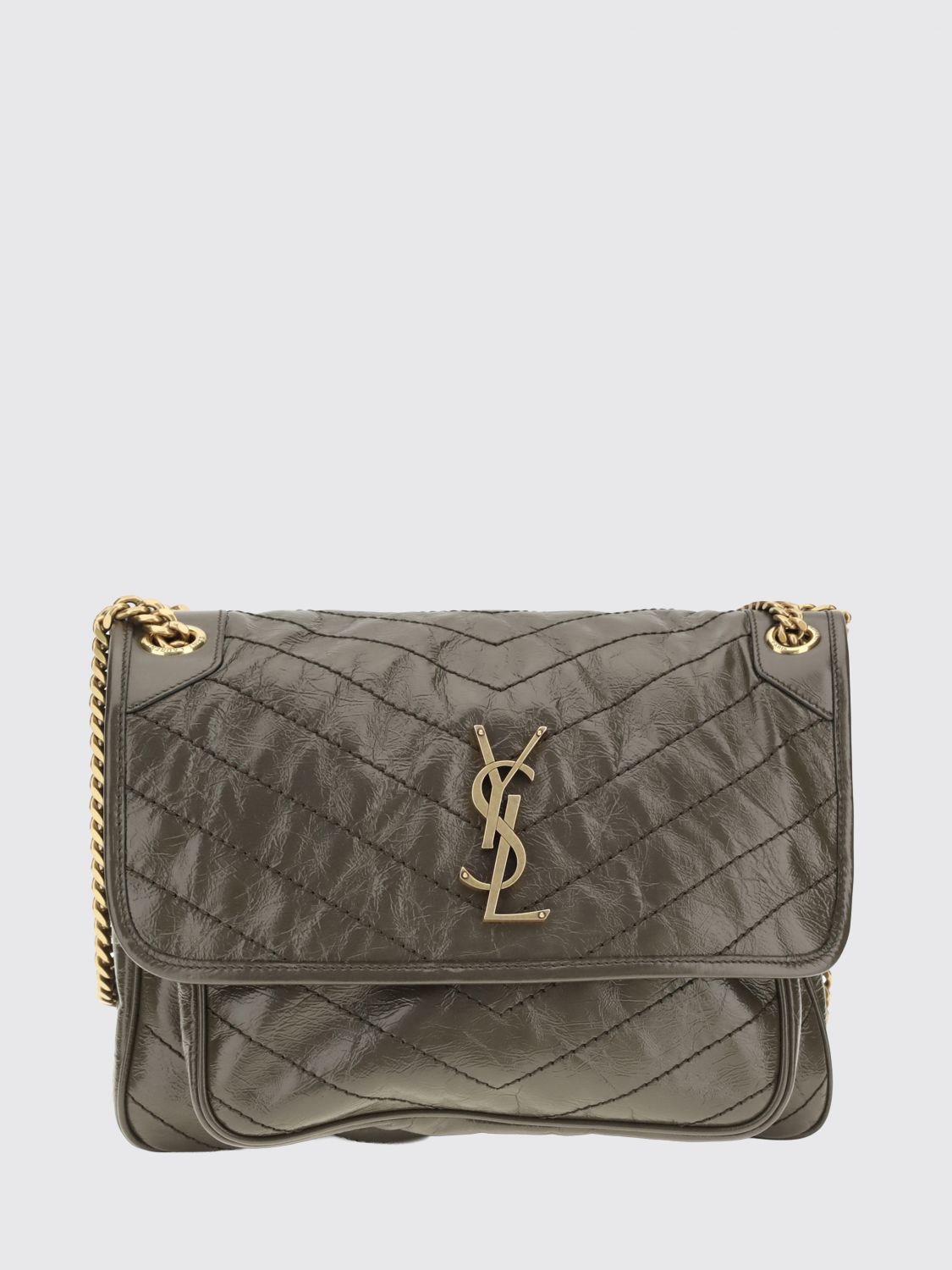 niki shoulder bag in quilted calfskin with ysl monogram
