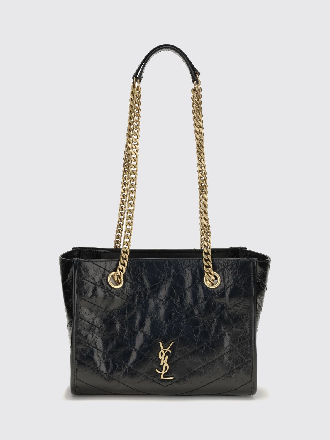 niki bag in quilted calfskin with chevron pattern